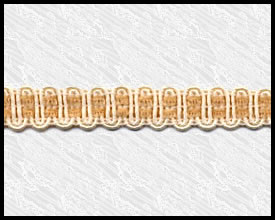 Chenille Braid, 1/2 inch wide, 102 inches long Ivory - Cream, Pa
